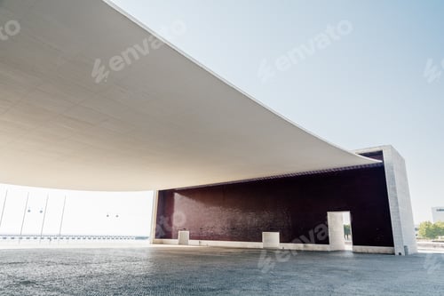 Preview: Closeup shot of the portuguese pavilion in Lisbon, Portugal
