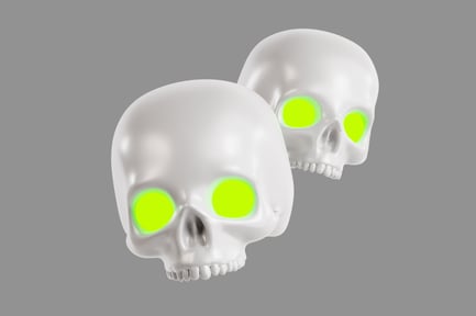 Vista previa: Calavera 3D de Halloween