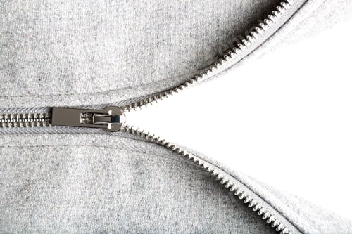 Preview: Zip on woolen fabric