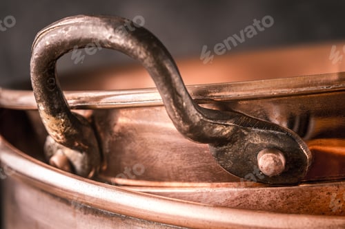 Preview: Copper pan on the blurred background