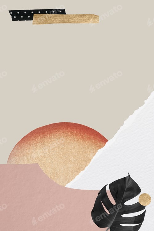 Preview: Vintage pastel collage style banner template