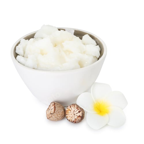 Preview: Natural shea butter in bowl isolated on white