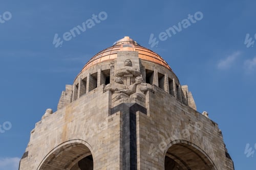 Preview: Low angle shot of a monument to the revolution in Mexico City