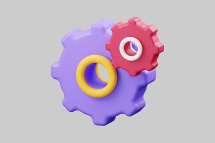 Preview: Cartoon gear system colorful