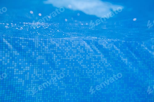 Preview: Underwater in swimming pool. Photo of underwater pool background.