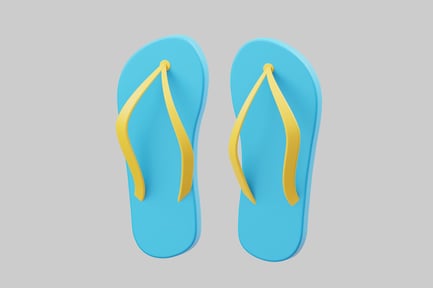 Preview: Turquoise beach flip-flops