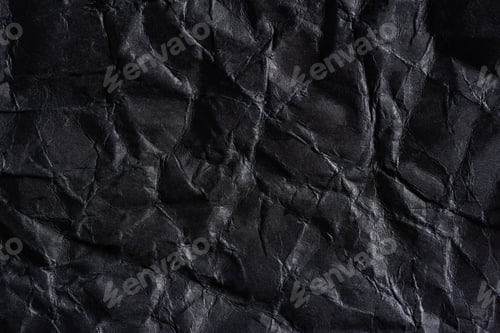 Preview: Paper black wrinkled background.