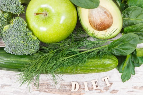 Preview: Fresh Vegetables, Apple and Avocado for Dieting