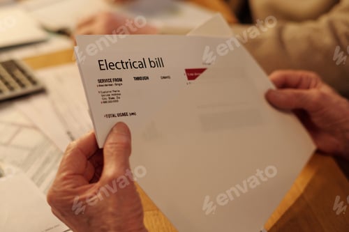 Preview: Holding envelope with electrical bill
