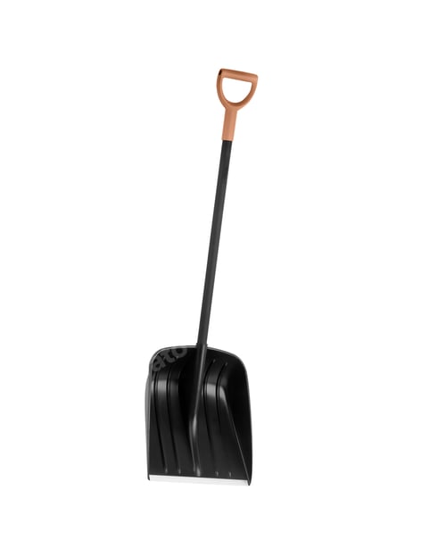 Black Snow Shovel Isolated on White Background