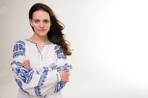 Preview: The Girl In National Costume. Ukrainian Embroidery