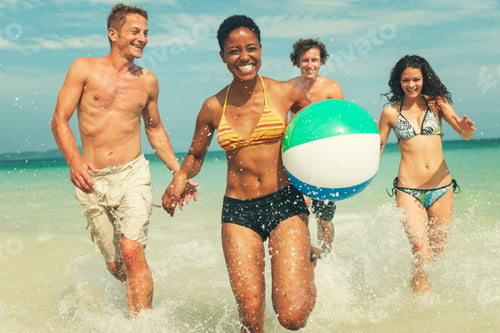 Preview: Beach Ball Sunshine Vacation Tropical Summer Concept