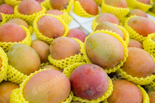 Preview: Stack of mango sell in supermarket