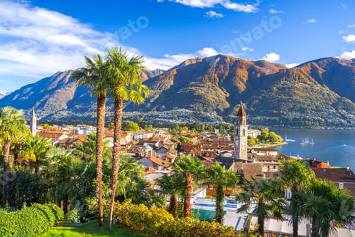 Preview: Ascona, Switzerland townscape on the shores of Lake Maggiore