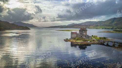 Preview: Aerial view of Eilean Donan Castle