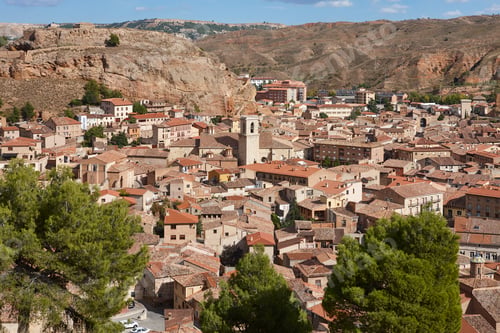 Preview: Fortified picturesque medieval historic town of Daroca, Zaragoza. Aragon, Spain