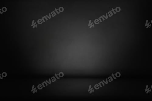 Preview: Black, dark and gray abstract cement wall and studio room gradient background