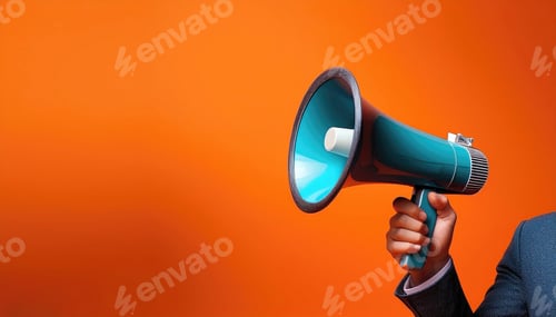 Preview: Hand holding a megaphone