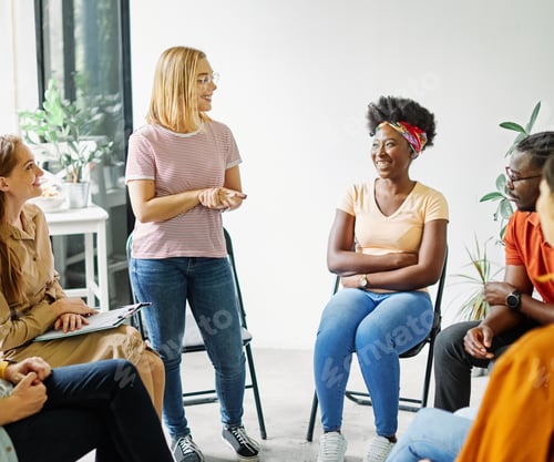Preview: young business people meeting office teamwork group