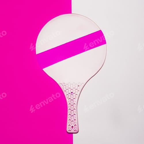 Preview: Beach badminton Minimal art design