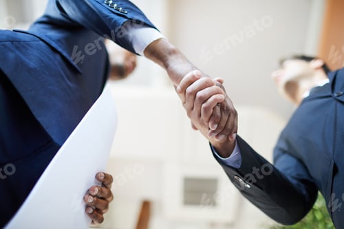 Preview: Businessmen shaking hands after signing contract