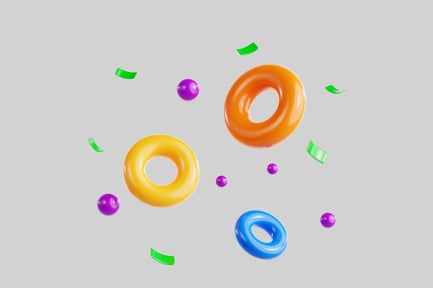Preview: Colorful Ring Confetti Celebration