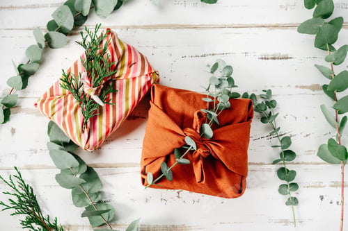Preview: Eco friendly reusable fabric package furoshiki