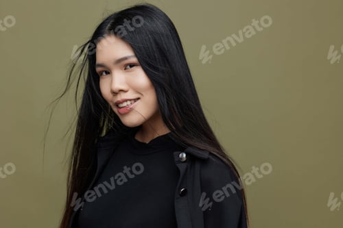 Preview: Woman fashion beauty glamour hair asian japanese portrait