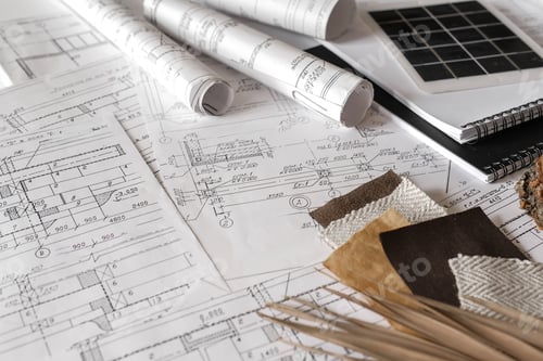 Preview: sustainable architecture tools blueprints,solar panel Eco-friendly design green innovation.