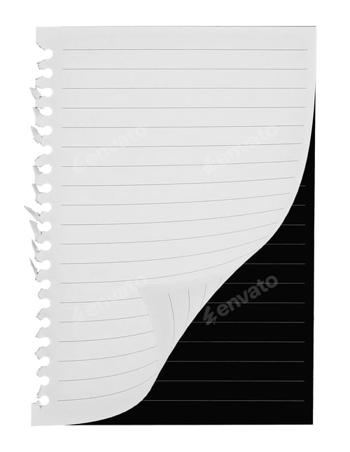 Preview: Blank bended paper sheet with a curved corner