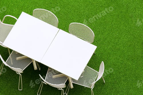Preview: Outdoor chair and table on lawn