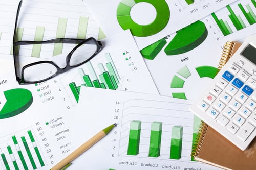 Preview: Business Charts Green