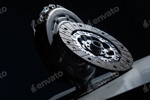 Preview: Spare part - clutch disk against black background