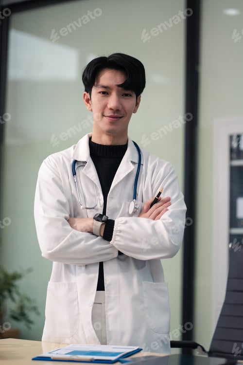 Preview: Successful medical doctor male. Health care.