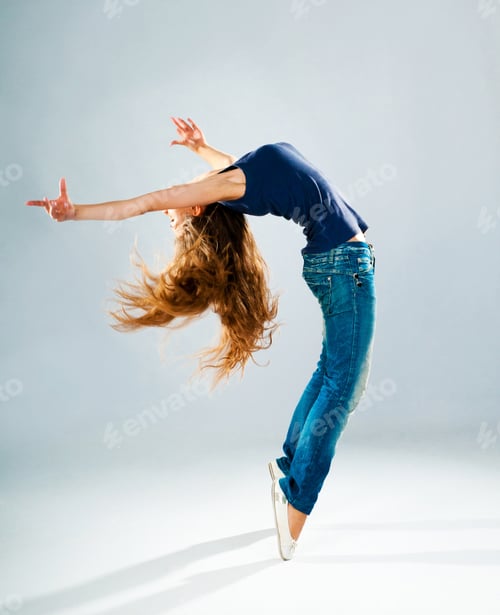 Preview: young and beautiful dancer posing