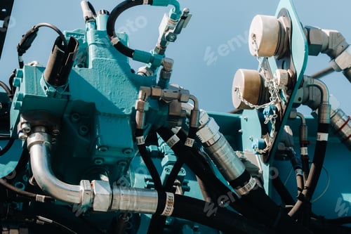 Preview: Hydraulic crane engine.The control system of the crane engine.Lifting hydraulic Department on the