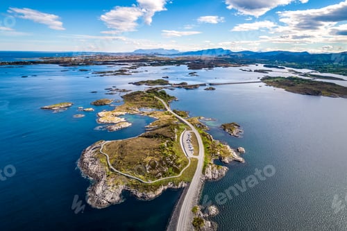Preview: Atlantic Ocean Road aerial photography.