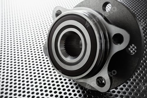 Preview: Composition of the car wheel bearing on metal surface