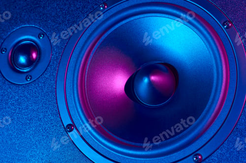 Preview: Sound audio speaker with neon lights