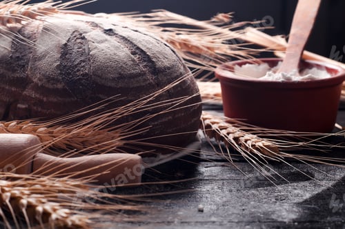 Preview: Baking ingredients. Food background
