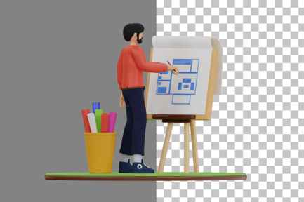 Preview: Male Architect 3D Illustration