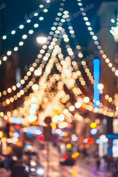 Preview: New Year Boke Lights Xmas Christmas Tree Decoration And Festive