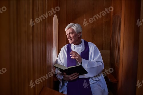 Preview: Priest talking to sinner during confession