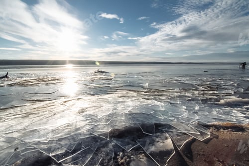 Preview: seashore in winter with ice