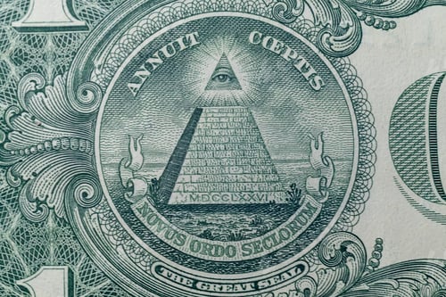 Preview: Part of bill is one dollar. Macro. Horizontal shot of day light.