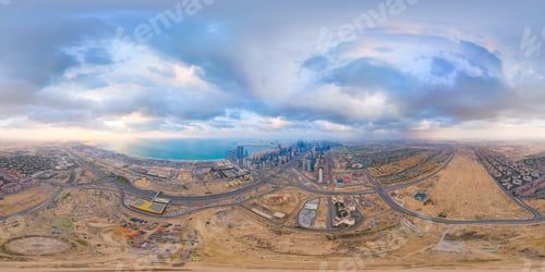 Preview: Dubai Downtown skyline, United Arab Emirates or UAE. Urban city.