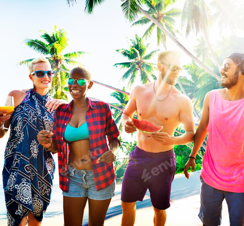 Preview: Friends having a party at the beach