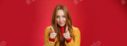Preview: Nice job it was awesome. Portrait of sassy and cheeky good-looking redhead female with freckles and