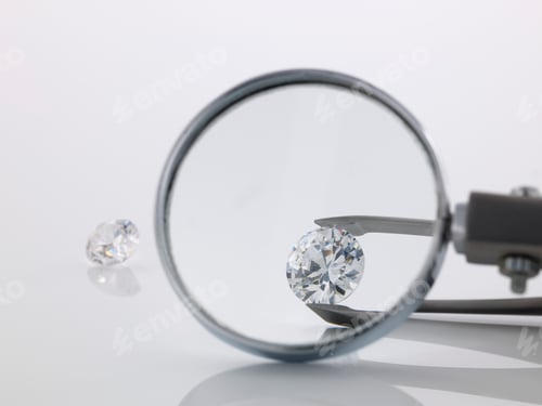 Preview: Magnifying glass over diamond