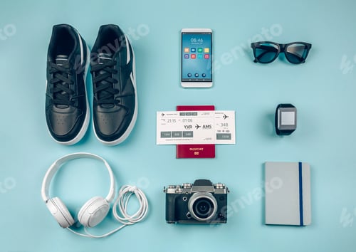 Preview: Set with urban vacation accessories